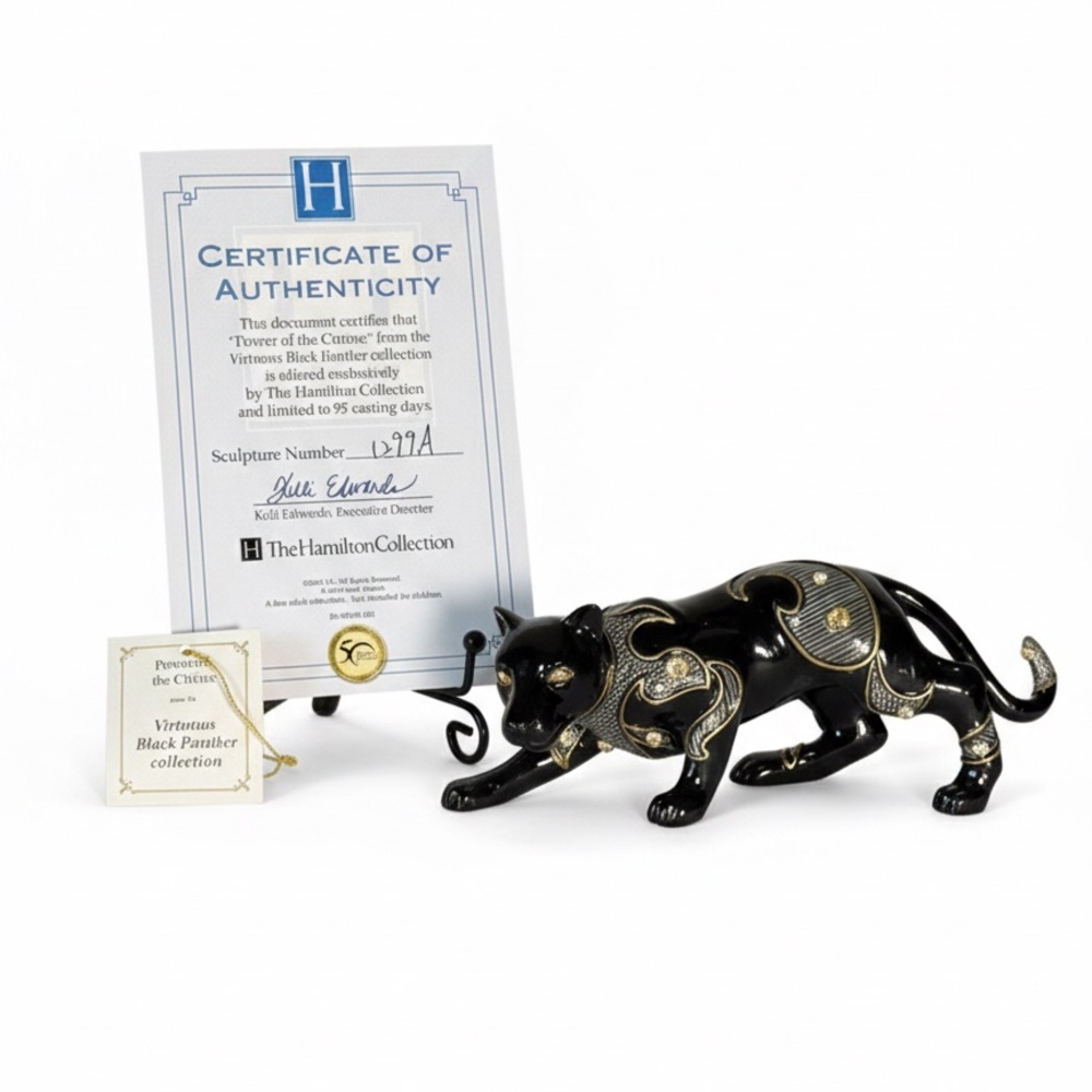 The Hamilton Collection ~ Victorious Black Panther ~ Power of the Citrine #1299A